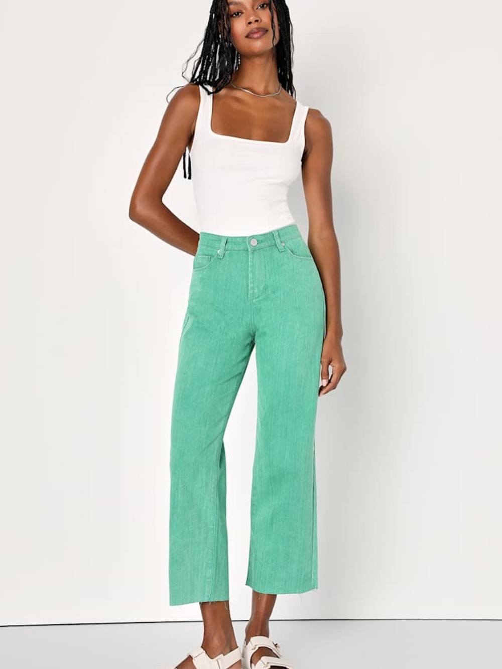 Blank NYC Women’s The Baxter Green Denim High-Waisted Straight Jeans-Size 29 NWT